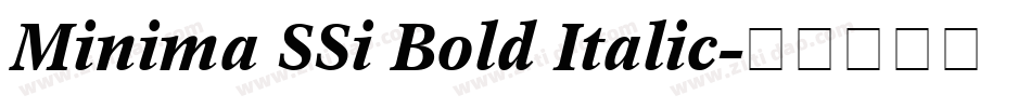 Minima SSi Bold Italic字体转换